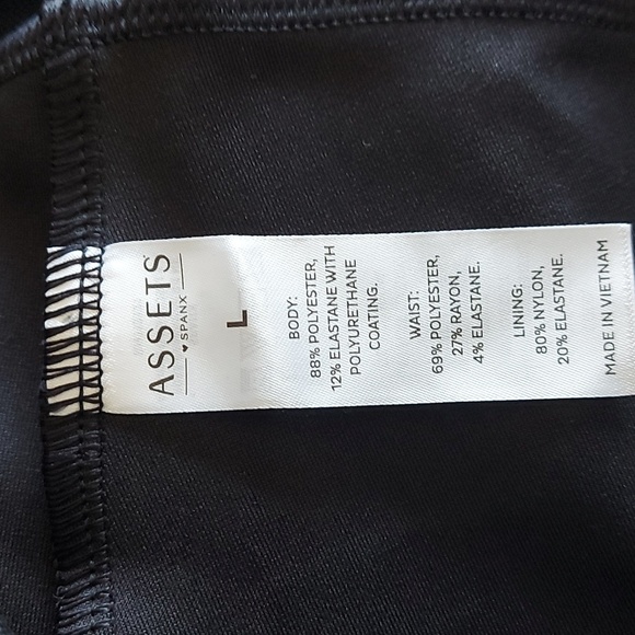 Assets By Spanx Women's Pants Faux Leather Leggings black size medium - Picture 7 of 7